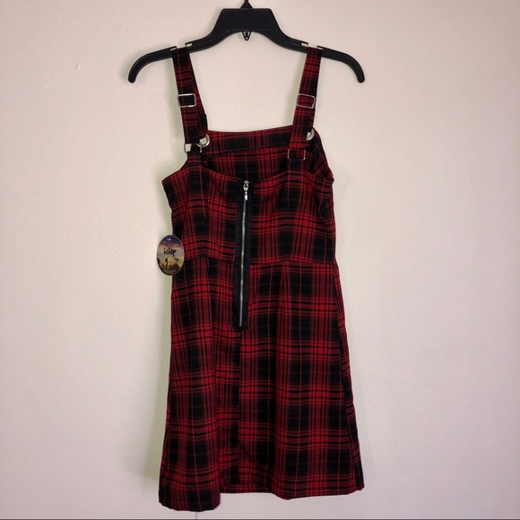 BeBop Red & Black Tartan Mini Dress XS - Picture 4 of 5